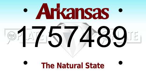 1757489 Arkansas License Plate