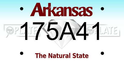 175A41 Arkansas License Plate
