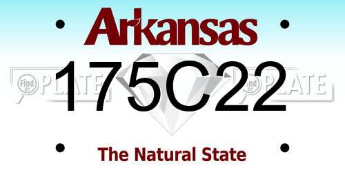 175C22 Arkansas License Plate