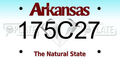 175C27 Arkansas License Plate