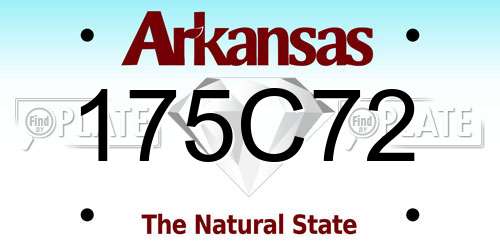 175C72 Arkansas License Plate
