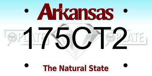 175CT2 Arkansas License Plate