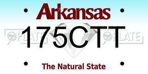 175CTT Arkansas License Plate