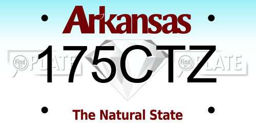 175CTZ Arkansas License Plate