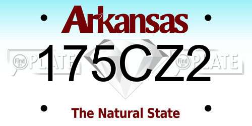 175CZ2 Arkansas License Plate