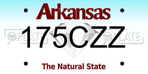 175CZZ Arkansas License Plate