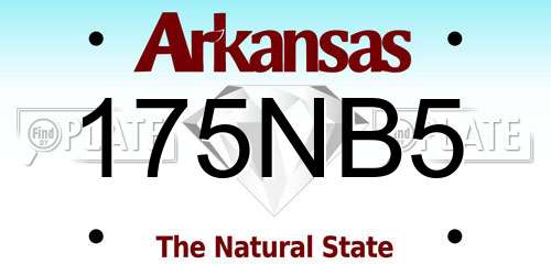175NB5 Arkansas License Plate