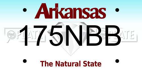 175NBB Arkansas License Plate