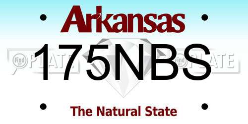 175NBS Arkansas License Plate