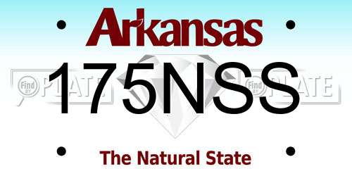 175NSS Arkansas License Plate