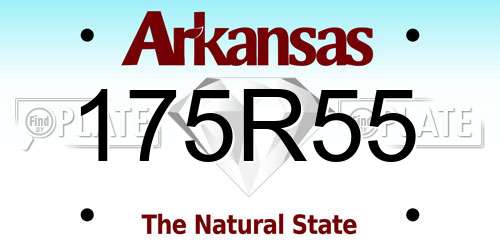 175R55 Arkansas License Plate