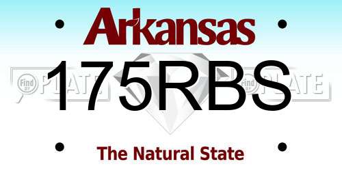 175RBS Arkansas License Plate