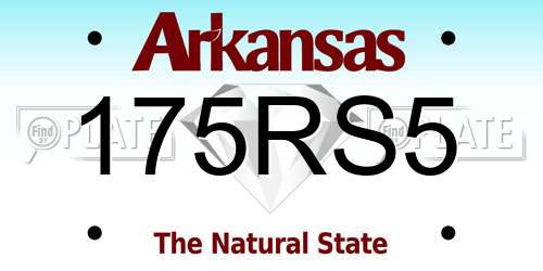 175RS5 Arkansas License Plate