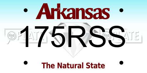 175RSS Arkansas License Plate