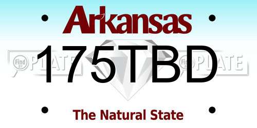 175TBD Arkansas License Plate