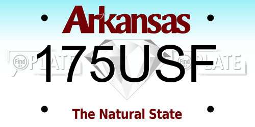 175USF Arkansas License Plate