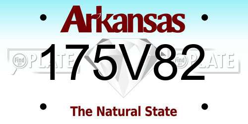 175V82 Arkansas License Plate