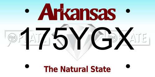 175YGX Arkansas License Plate