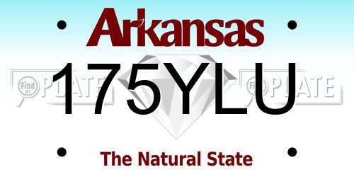175YLU Arkansas License Plate
