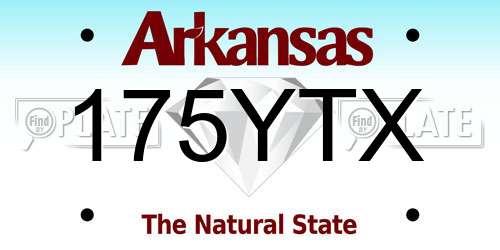 175YTX Arkansas License Plate