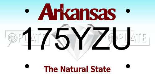 175YZU Arkansas License Plate