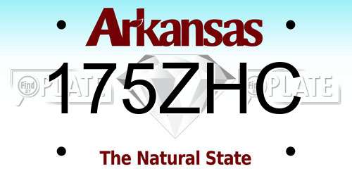 175ZHC Arkansas License Plate
