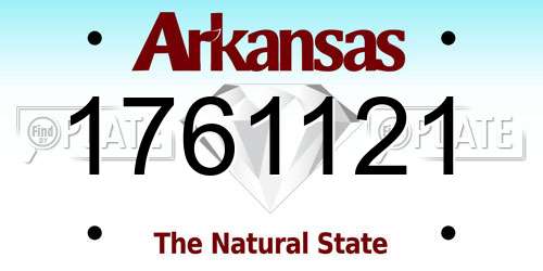 1761121 Arkansas License Plate