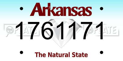 1761171 Arkansas License Plate