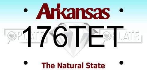 176TET Arkansas License Plate