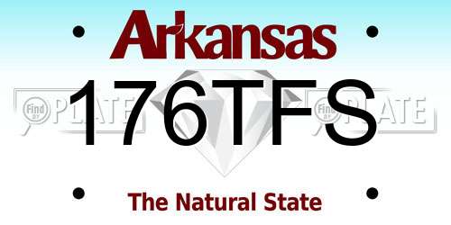 176TFS Arkansas License Plate