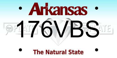 176VBS Arkansas License Plate