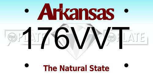 176VVT Arkansas License Plate