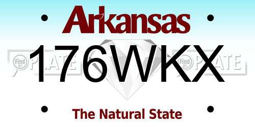 176WKX Arkansas License Plate