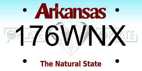 176WNX Arkansas License Plate