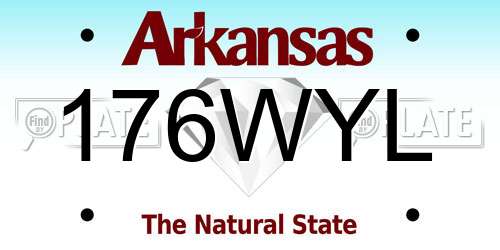 176WYL Arkansas License Plate