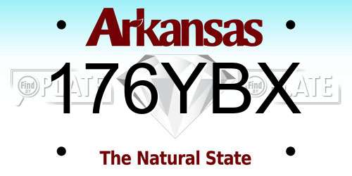 176YBX Arkansas License Plate