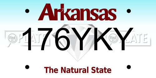 176YKY Arkansas License Plate