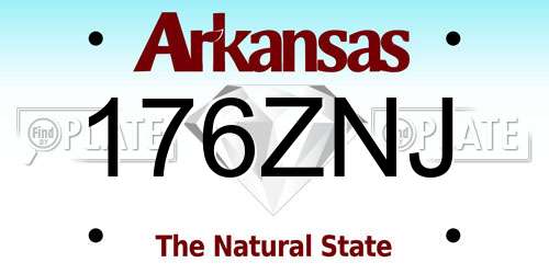 176ZNJ Arkansas License Plate