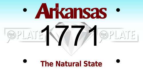 1771 Arkansas License Plate