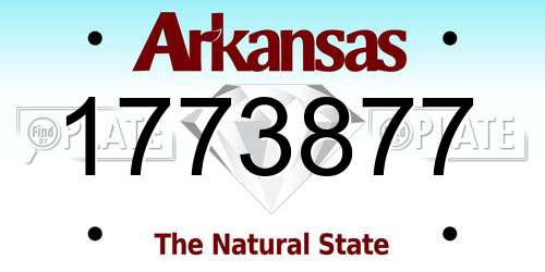 1773877 Arkansas License Plate
