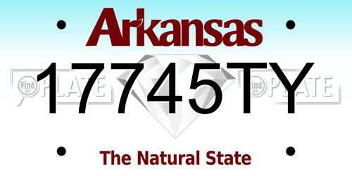 17745TY Arkansas License Plate
