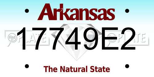 17749E2 Arkansas License Plate