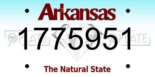 1775951 Arkansas License Plate