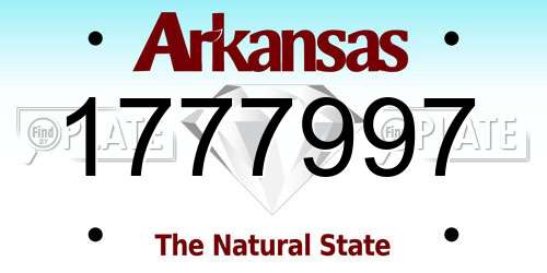1777997 Arkansas License Plate