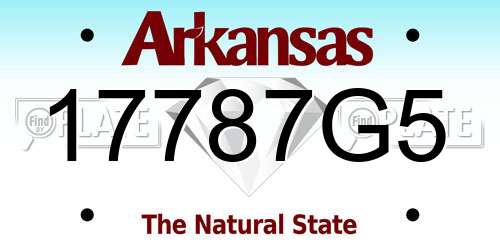 17787G5 Arkansas License Plate