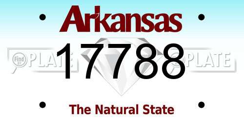17788 Arkansas License Plate