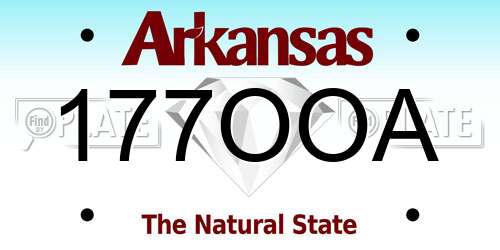 177OOA Arkansas License Plate
