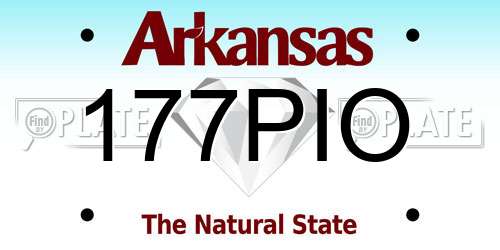 177PIO Arkansas License Plate