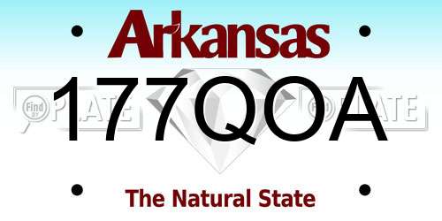 177QOA Arkansas License Plate