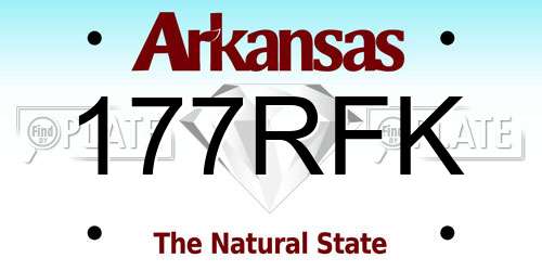 177RFK Arkansas License Plate